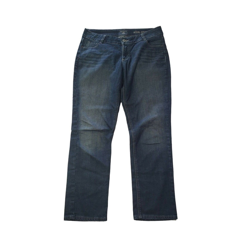 Riders By Lee Jeans 12M Slim Crop High Rise Blue Casual Denim